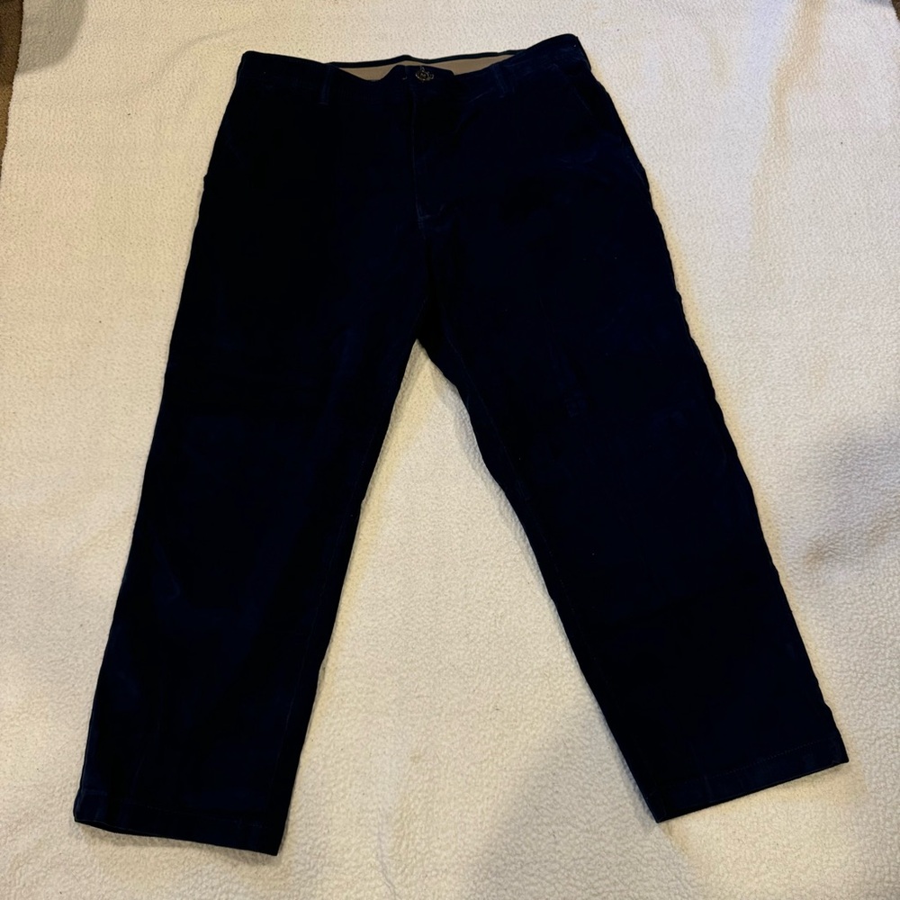 Men’s corduroy navy blue pants, 38 short l37